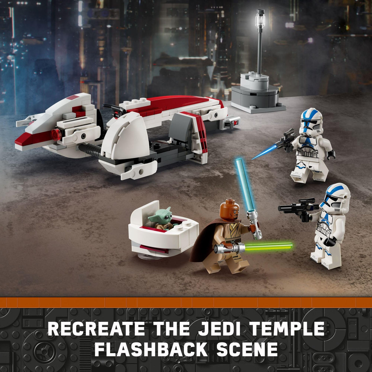 LEGO Star Wars BARC Speeder Escape 501st Troopers ready for imaginative battles.