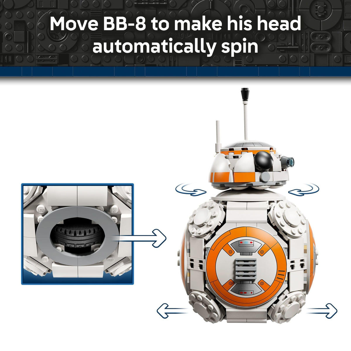 LEGO Star Wars BB-8 hidden burner arm reveal for a playful detail