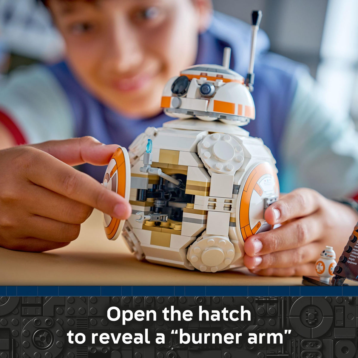 LEGO Star Wars BB-8 info plaque and display-ready figure