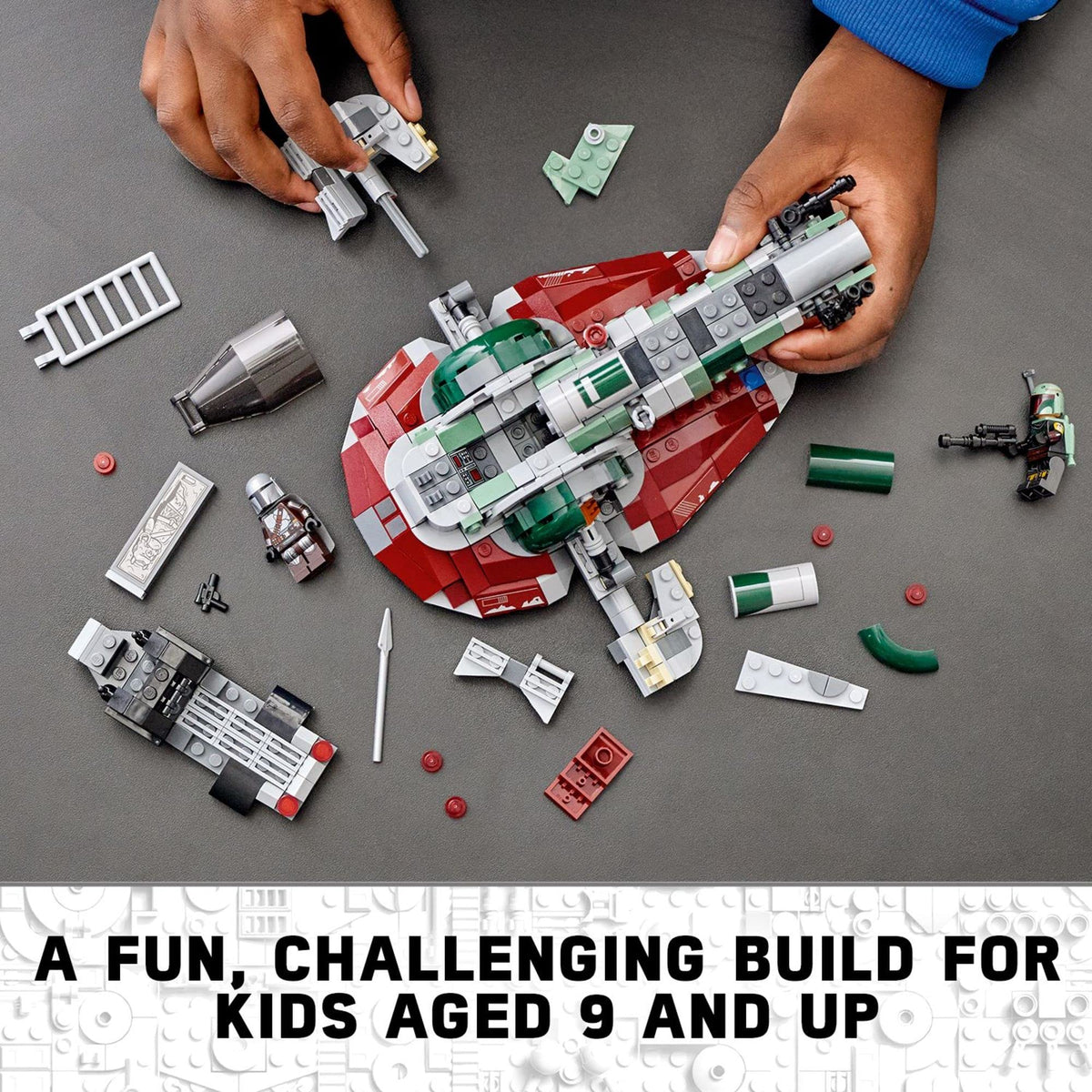 LEGO Boba Fett Starship Carbonite brick adds a hidden discovery element.