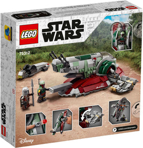 LEGO Boba Fett Starship display stand supports upright flight stunts.