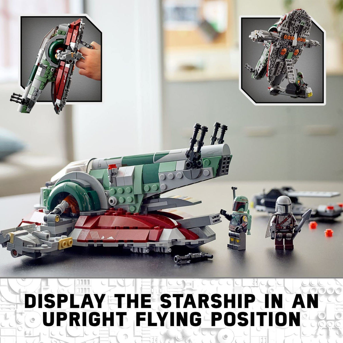 LEGO Boba Fett Starship minifigures invite action-packed scenes.