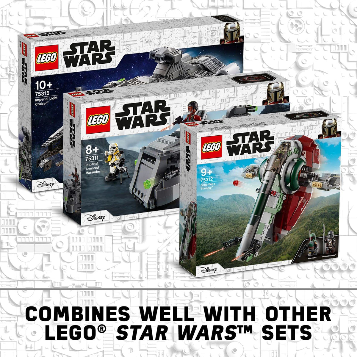 LEGO Boba Fett Starship transporter helps reposition the ship between missions.