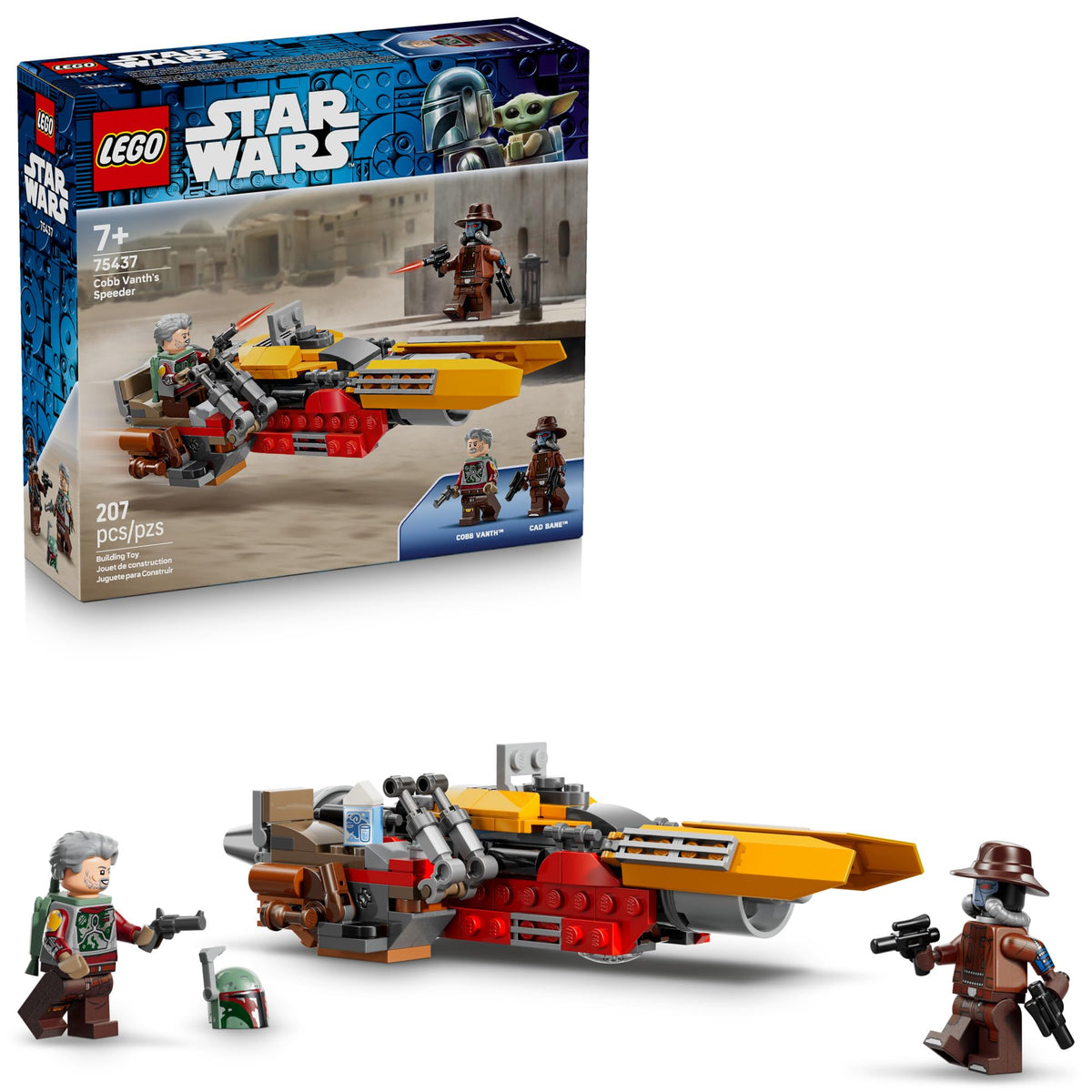LEGO Star Wars Cobb Vanth’s Speeder front view for authentic space-adventure play