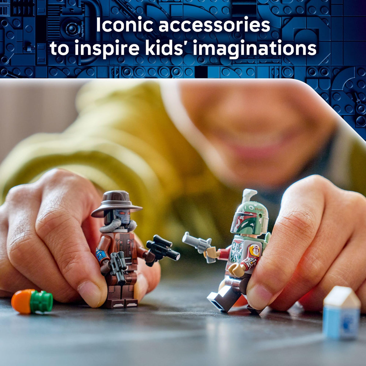 LEGO Star Wars Cobb Vanth’s Speeder minifigures Cobb Vanth and Cad Bane enable dynamic pretend play