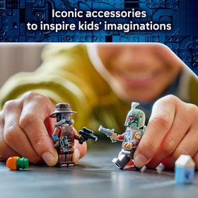 LEGO Star Wars Cobb Vanth’s Speeder minifigures Cobb Vanth and Cad Bane enable dynamic pretend play