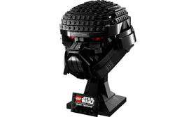 LEGO Star Wars Dark Trooper Helmet angled view highlights authentic brick detailing.