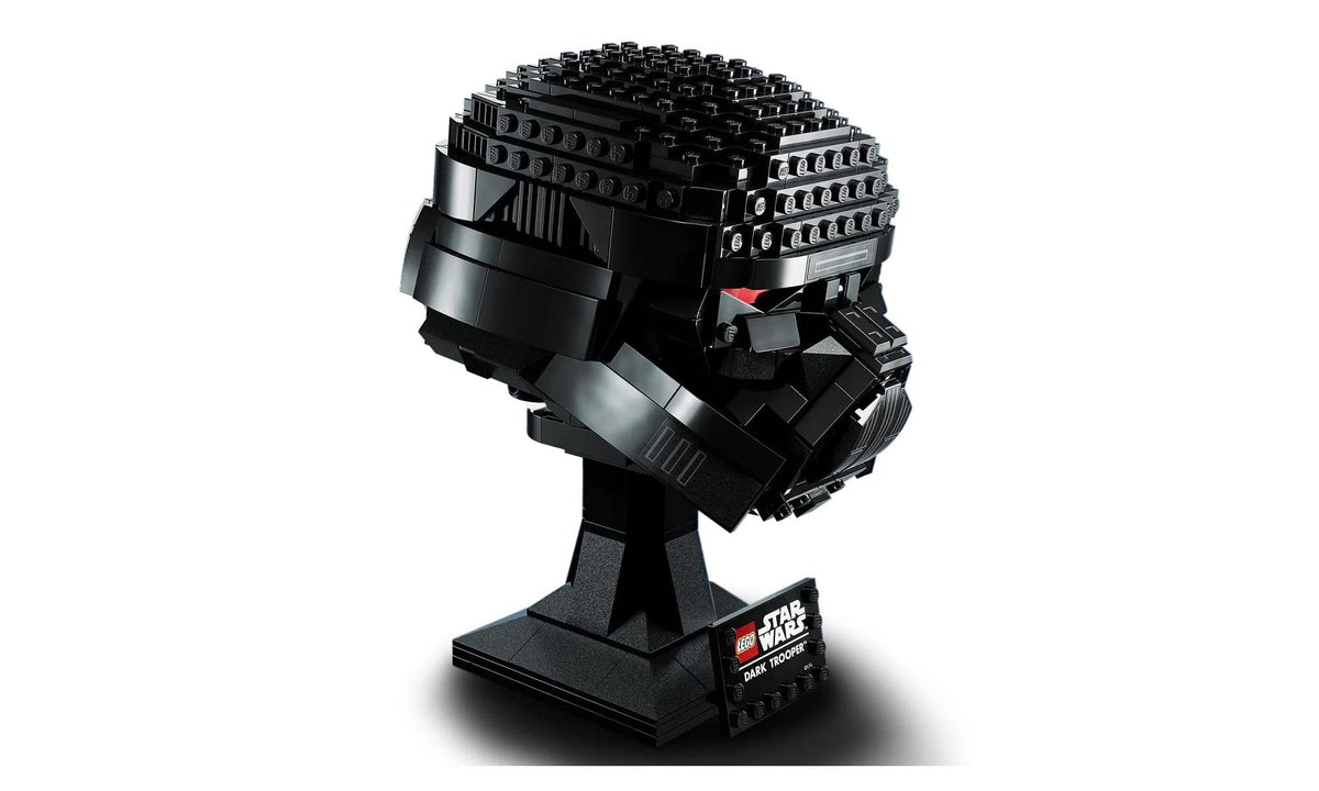 LEGO Star Wars Dark Trooper Helmet side view ideal for desktop display.