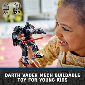LEGO Darth Vader minifigure with red lightsaber for authentic action