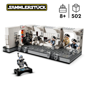 Darth Vader and stormtroopers figures enable dramatic Star Wars battles.