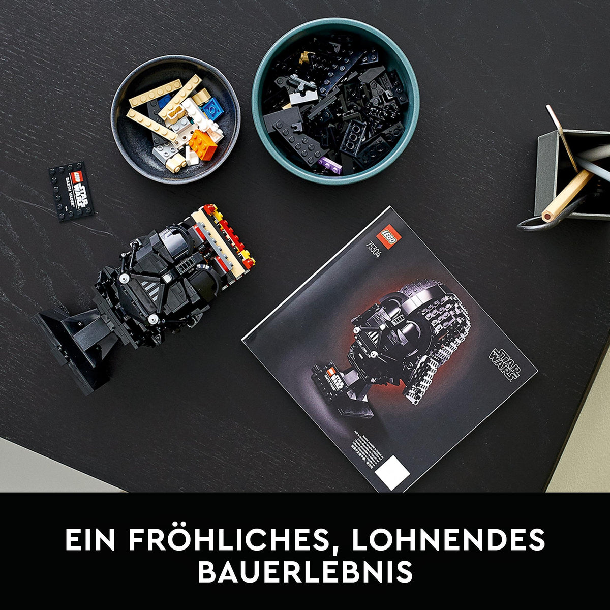 LEGO Star Wars 75304 build close-up showing assembly work for mindful focus