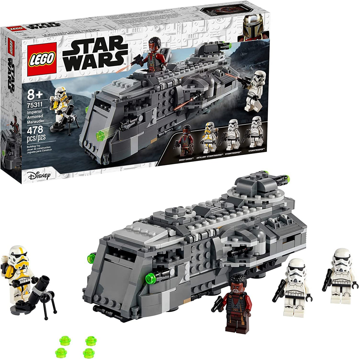 LEGO Star Wars Imperial Armored Marauder rear turret view for dynamic defense play