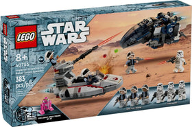 LEGO Star Wars Imperial Dropship front view with cockpit and wings for action play.