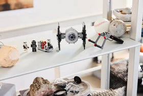 LEGO Star Wars imperial hangar rack showing wall docking capability.