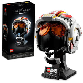 LEGO Star Wars Luke Skywalker Red Five helmet build for display and collection.