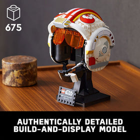 LEGO Luke Skywalker Red Five helmet detail with microphone for realism.