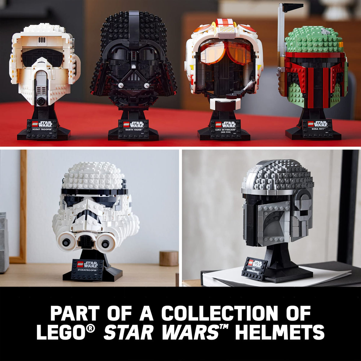 LEGO Star Wars display helmet for adult collectors and fans.