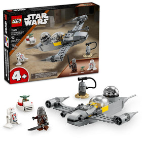 LEGO Star Wars Mando and Grogu N-1 cockpit opening for imaginative play