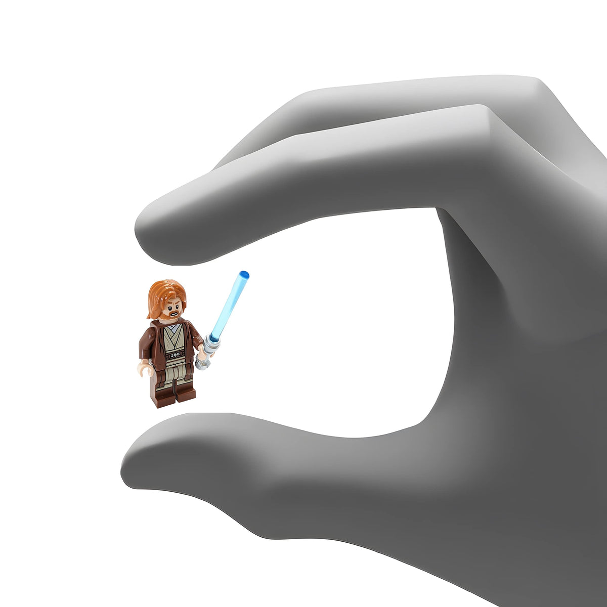 LEGO Obi-Wan Kenobi mini figure in an action pose for storytelling