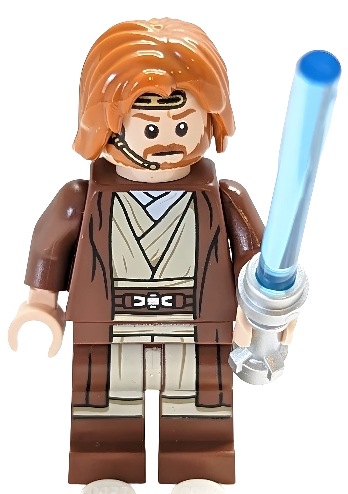 LEGO Star Wars Obi-Wan Kenobi mini figure displayed on a shelf