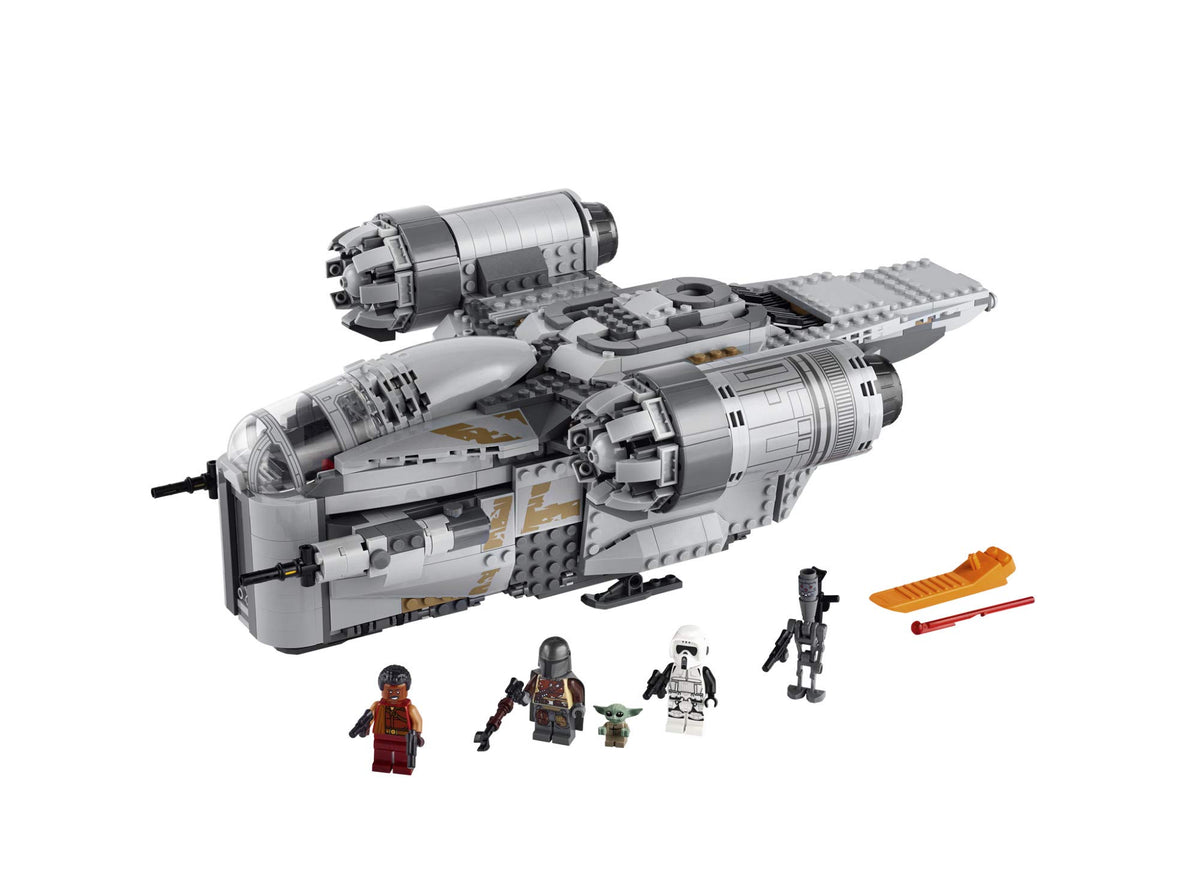 LEGO Star Wars Razor Crest 75292 front view with dual cockpit for immersive play