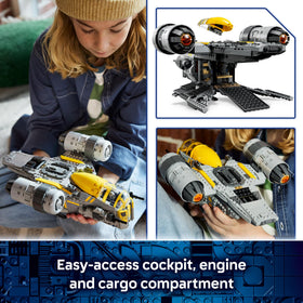 LEGO Star Wars Razor Crest landing ramps ready for dynamic boarding adventures.