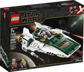 LEGO Star Wars Rise of Skywalker Resistance A-Wing cockpit view for immersive play and display.