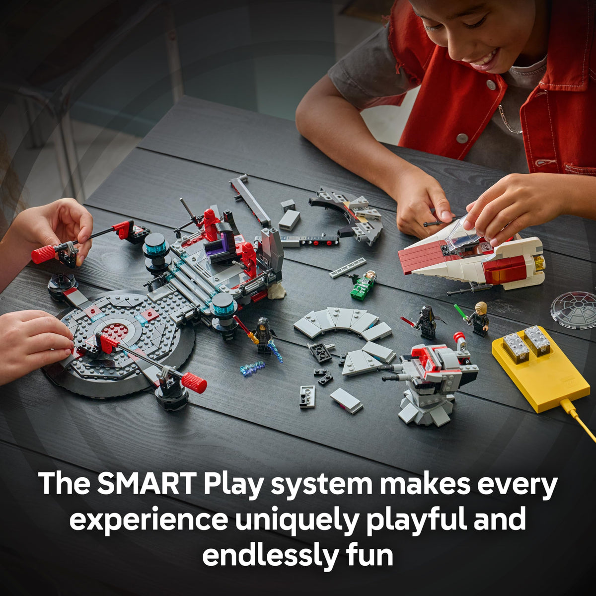 LEGO Star Wars SMART Play app interface shown for setup and updates.