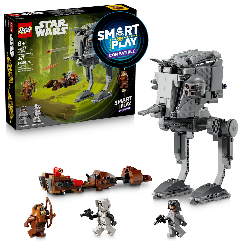 LEGO Star Wars SMART Play AT-ST Attack on Endor image showing cockpit action and swivel head