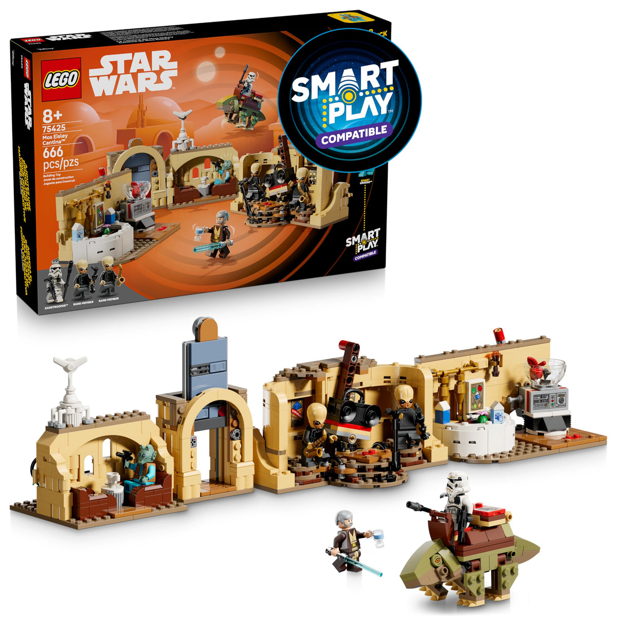 LEGO Star Wars SMART Play Mos Eisley Cantina front view for imaginative play.