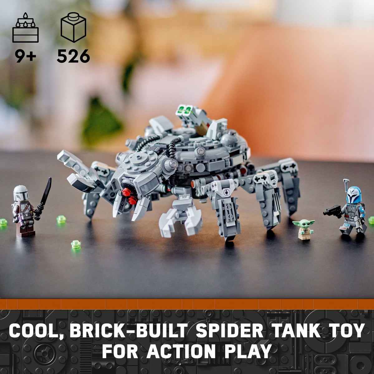 LEGO Star Wars Spider Tank cockpit open view for immersive vehicle exploration