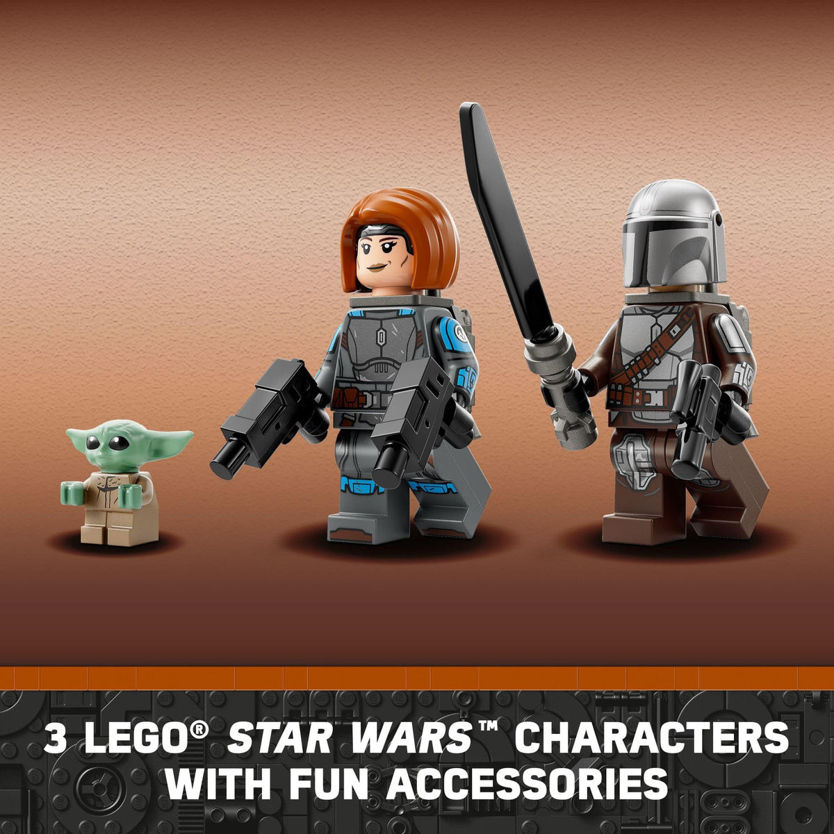 LEGO Star Wars Spider Tank with Din Djarin figure for iconic battles