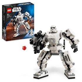 LEGO Star Wars Stormtrooper Robot front view for quick setup and action.