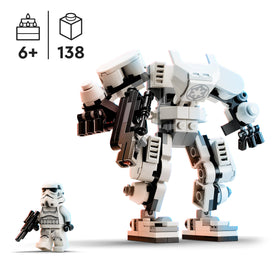 LEGO Star Wars Stormtrooper Robot side view shows articulated limbs for dynamic poses.