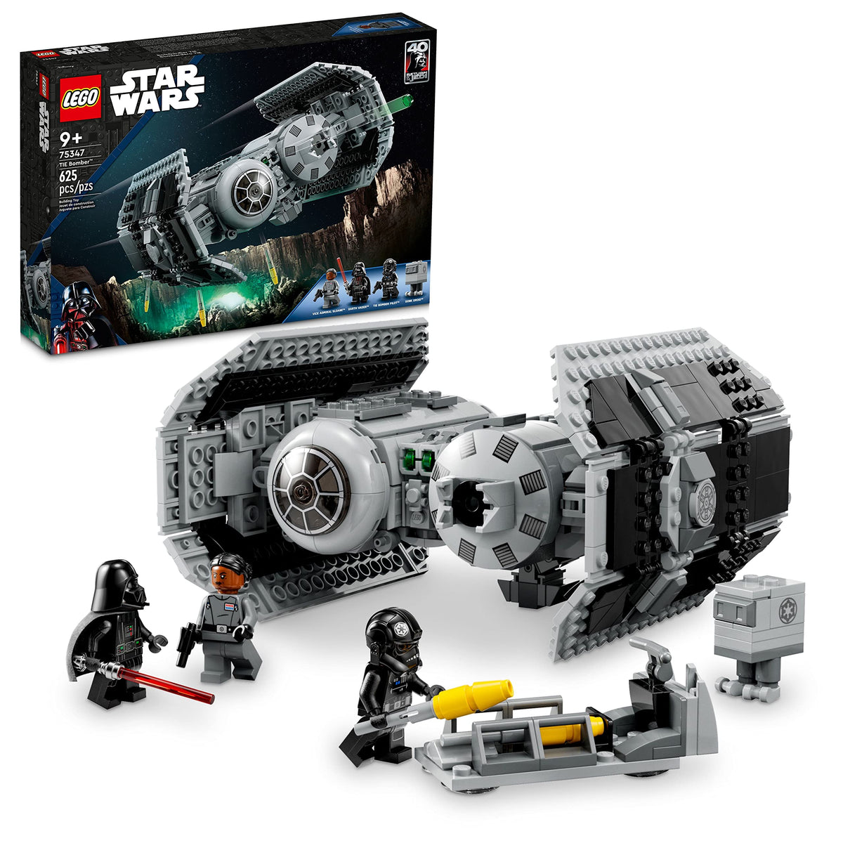 LEGO Star Wars TIE Bomber 75347 front view for immersive building and play