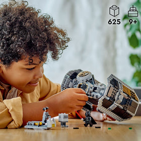 LEGO Star Wars TIE Bomber opening cockpit for authentic pilot role-play