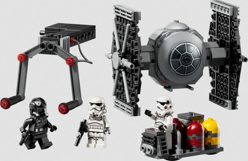 LEGO Star Wars TIE Fighter cockpit-front close-up for easy access.