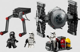 LEGO Star Wars TIE Fighter cockpit-front close-up for easy access.