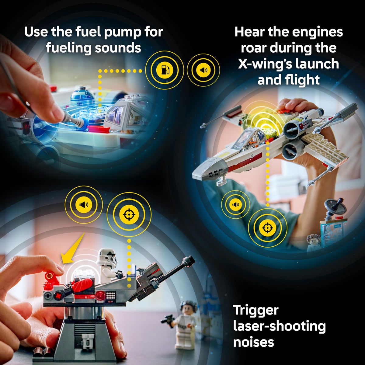 LEGO transporter feature enables quick refuels during play.