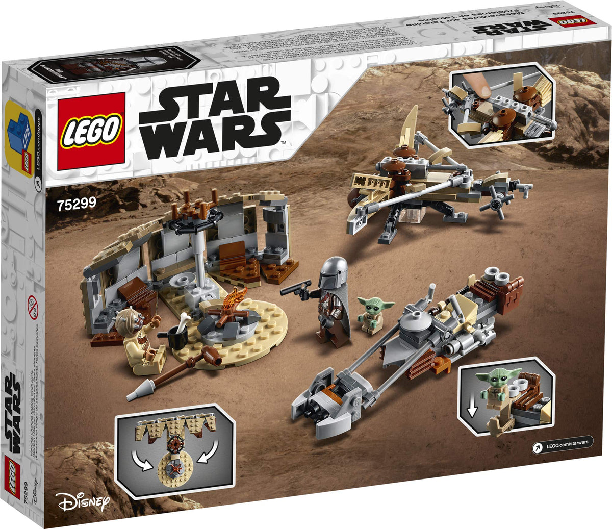 Tusken Raider minifigure included in LEGO Trouble on Tatooine 75299 for battles and role-play.