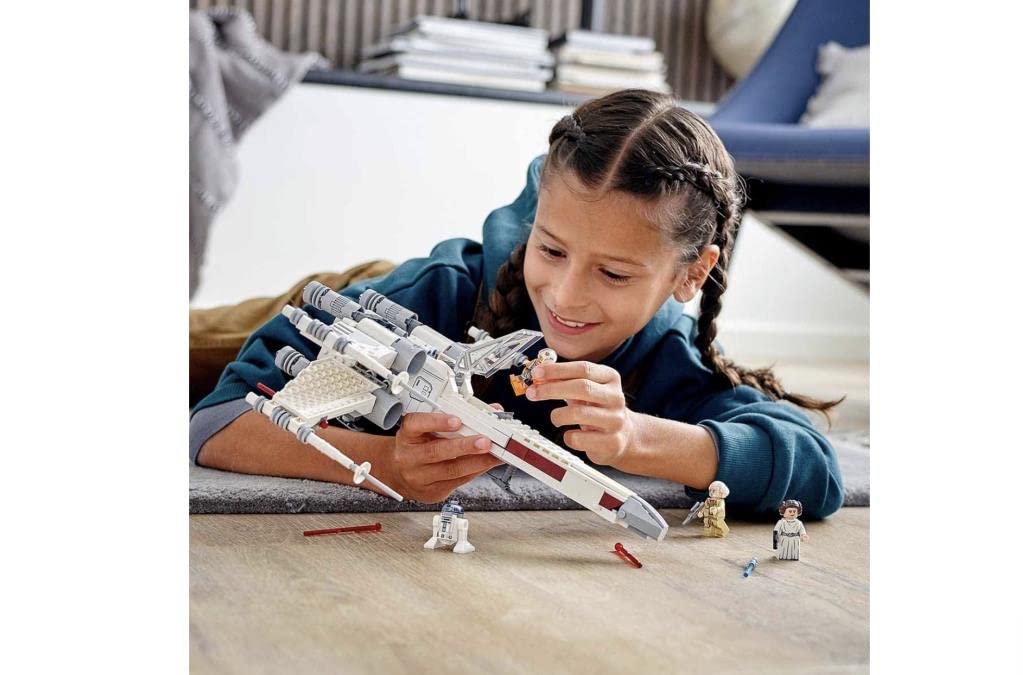LEGO Star Wars X-Wing wings in attack position for dynamic flight scenes
