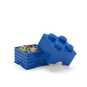 LEGO Storage Brick blue stackable design saves shelf space and reduces clutter.