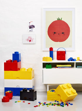 LEGO Storage Brick blue toy box perfect for kids' building sets.