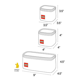 LEGO Storage Organizer Cubes 3-Piece Set small nesting design for flat storage when not in use