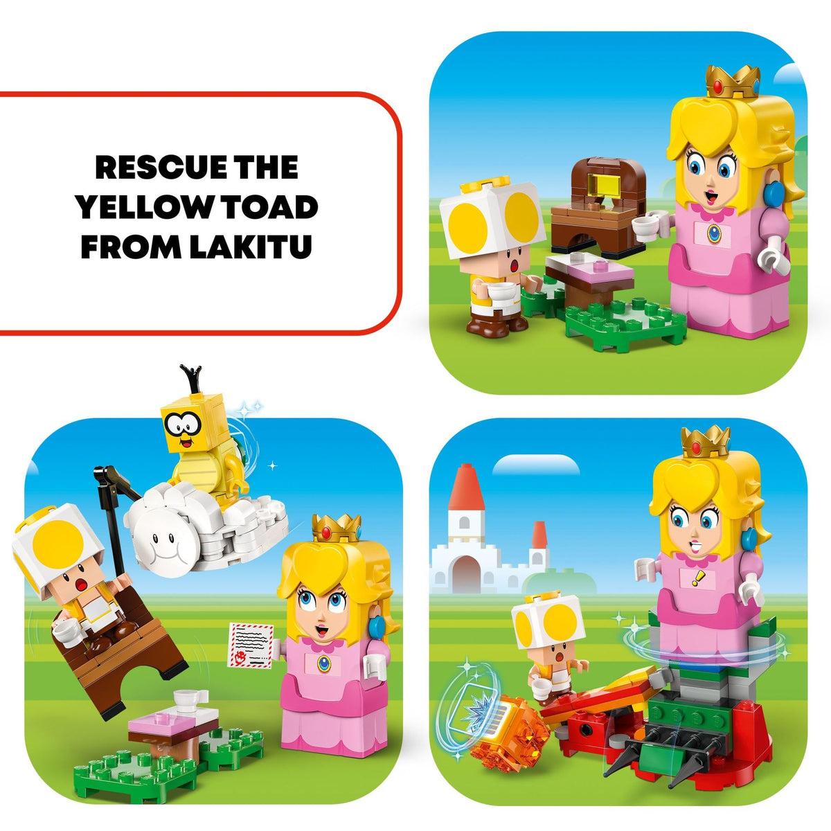 LEGO Lakitu on cloud demonstrates aerial play and exploration