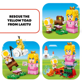 LEGO Lakitu on cloud demonstrates aerial play and exploration