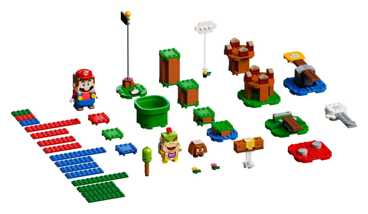 Seven action bricks offer varied interactions and surprises