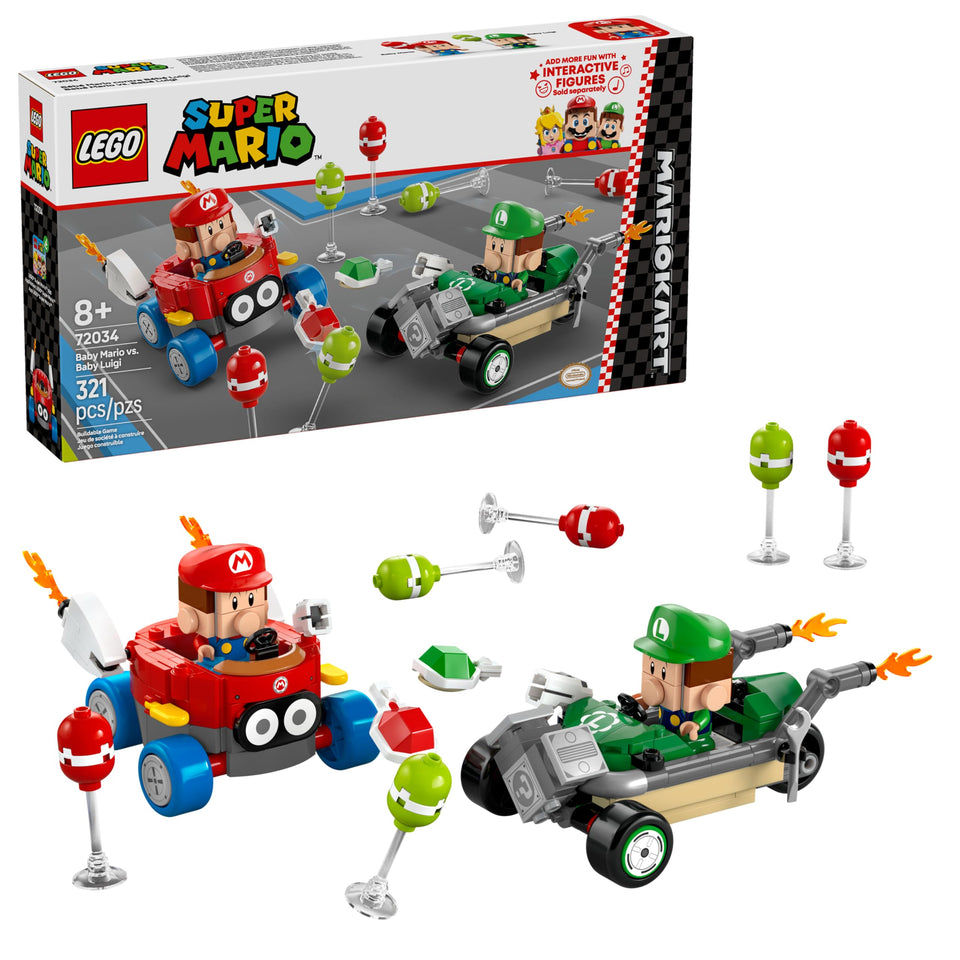 LEGO Super Mario Baby Mario in a Biddybuggy ready for balloon battles.