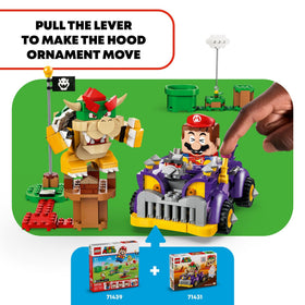 Bowser sits in the driver seat for interactive driving sounds.