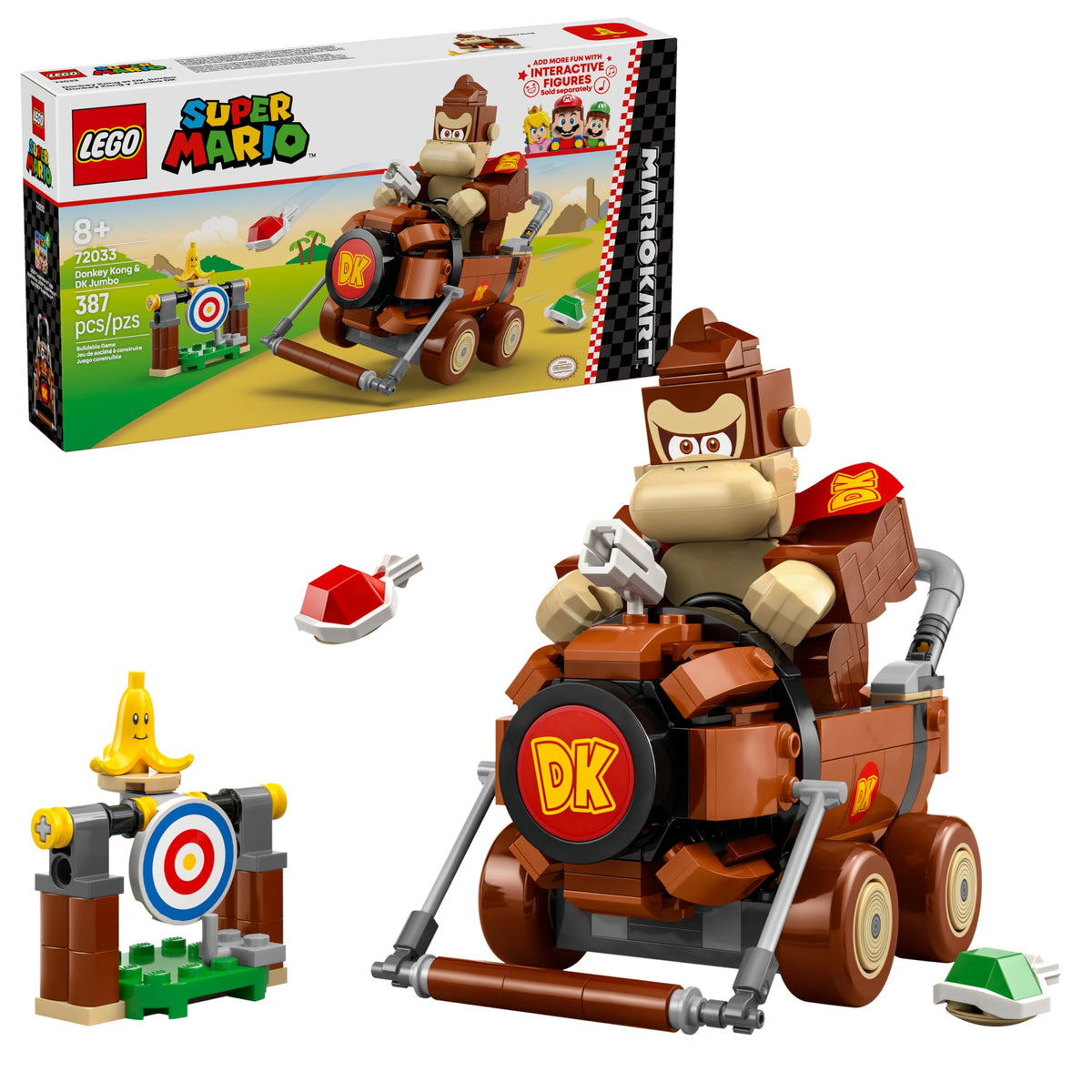 LEGO Super Mario DK Jumbo toy car ready for action racing